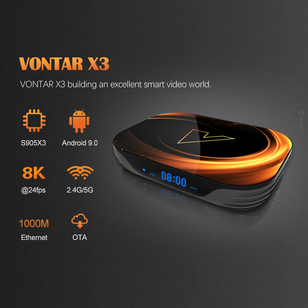 VONTAR X3 4GB 32GB 8K TV BOX A - đánh giá và giá Gaming Console Tv Stand