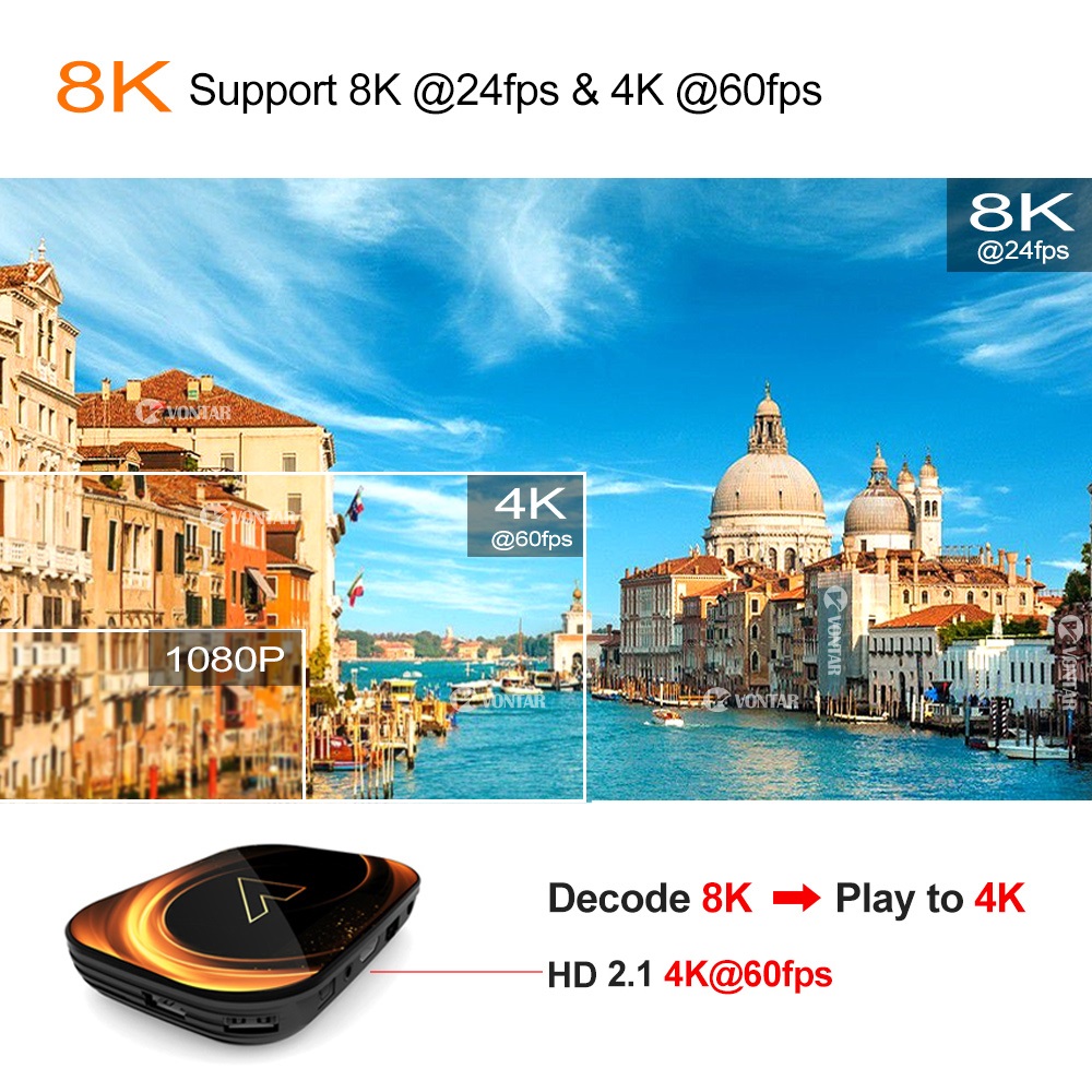VONTAR X3 4GB 32GB 8K TV BOX A - đánh giá và giá Gaming Console Tv Stand