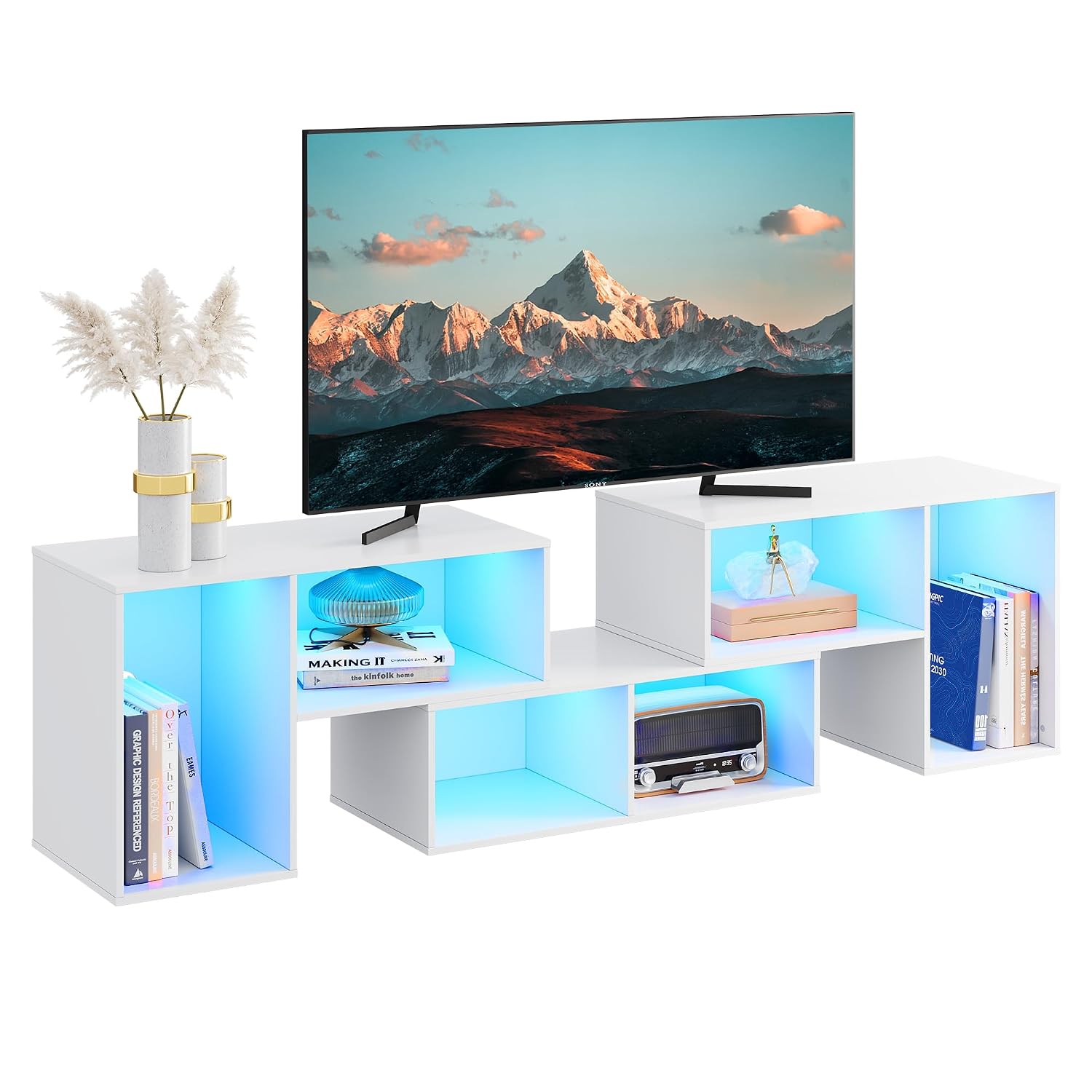 Deformable TV Stand with LED S - đánh giá và giá Gaming Console Tv Stand