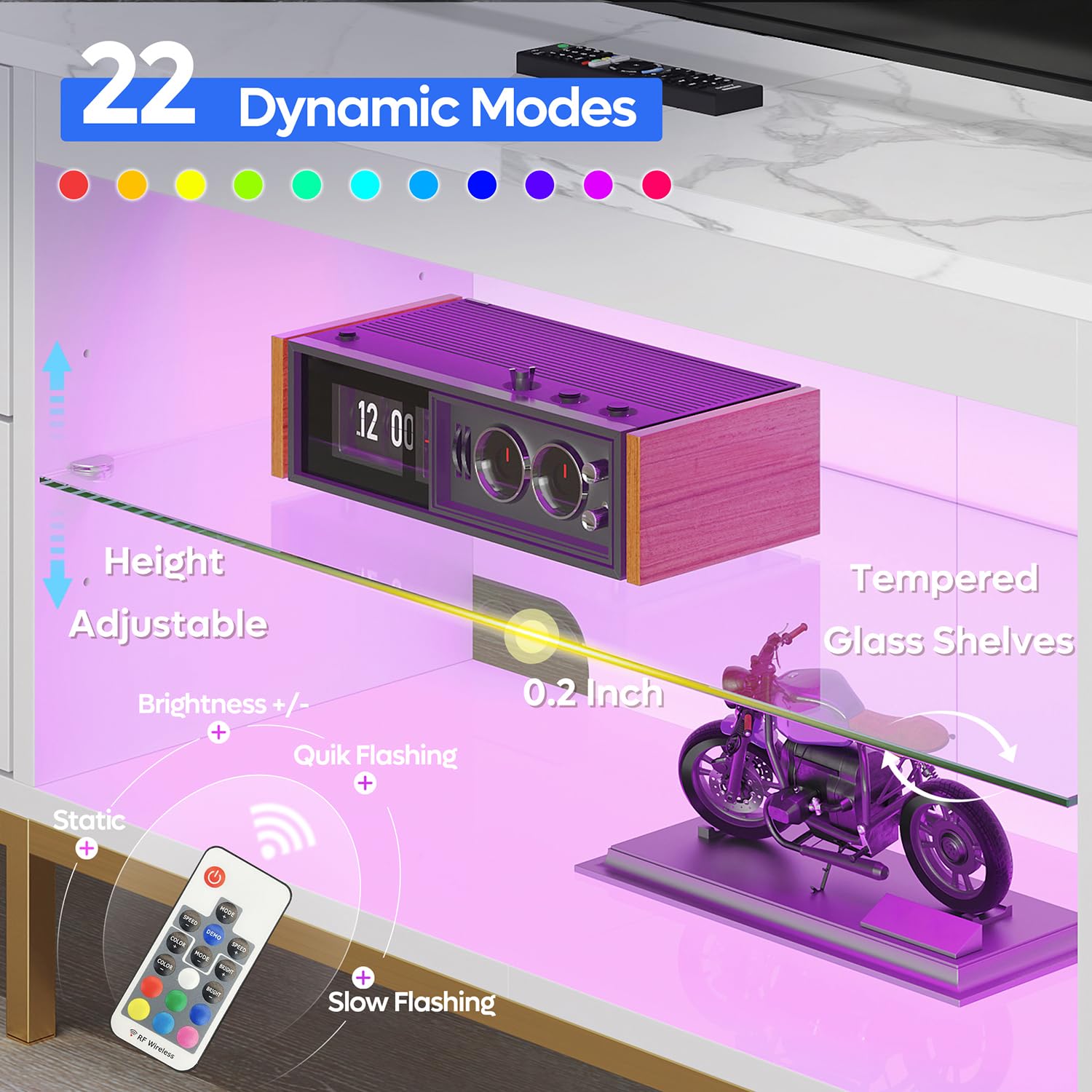 TV Stand For 75/80/85 Inch TVs - đánh giá và giá Gaming Console Tv Stand