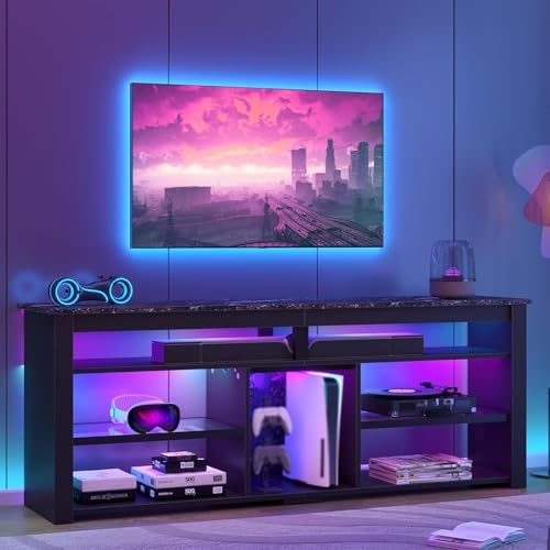 TV Stand for 70 inch TV, Tall  - đánh giá và giá Gaming Console Tv Stand