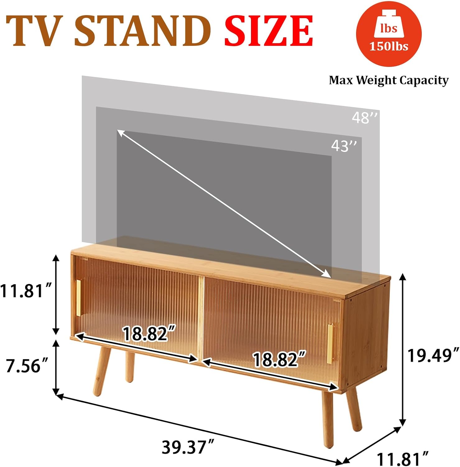 Bamboo TV Stand for TVs up to  - đánh giá và giá Gaming Console Tv Stand