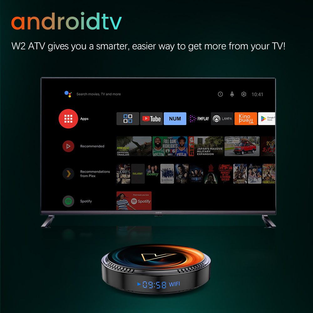 VONTAR W2 ATV AndroidTV 11.0 S - đánh giá và giá Gaming Console Tv Stand