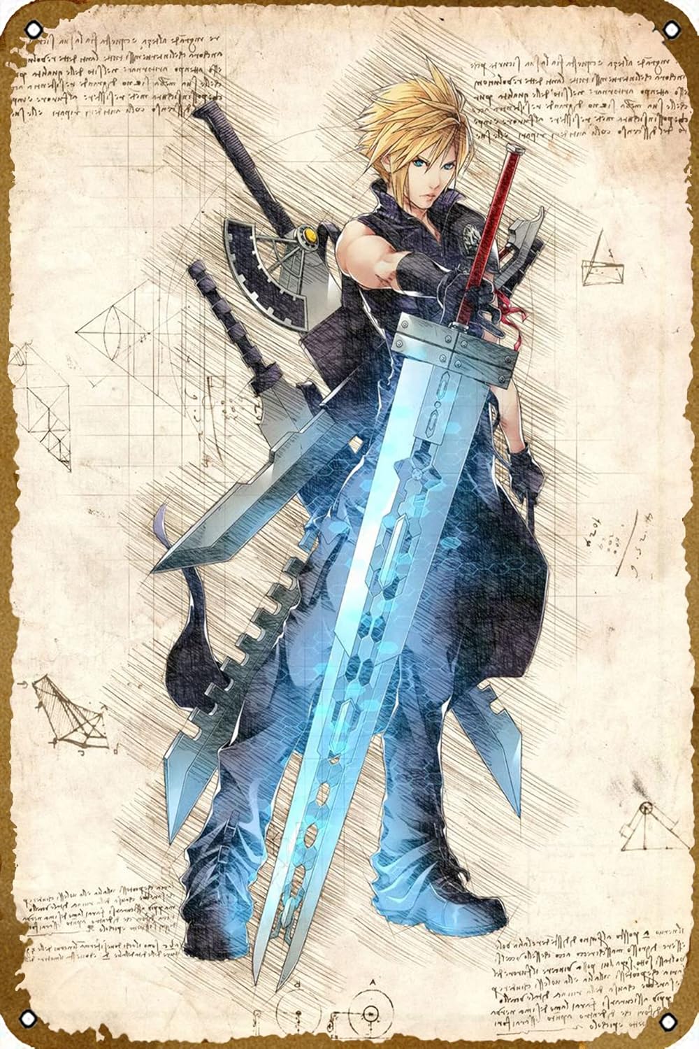 Cloud Strife FFVII Game Poster - đánh giá và giá Gaming Console Cloud